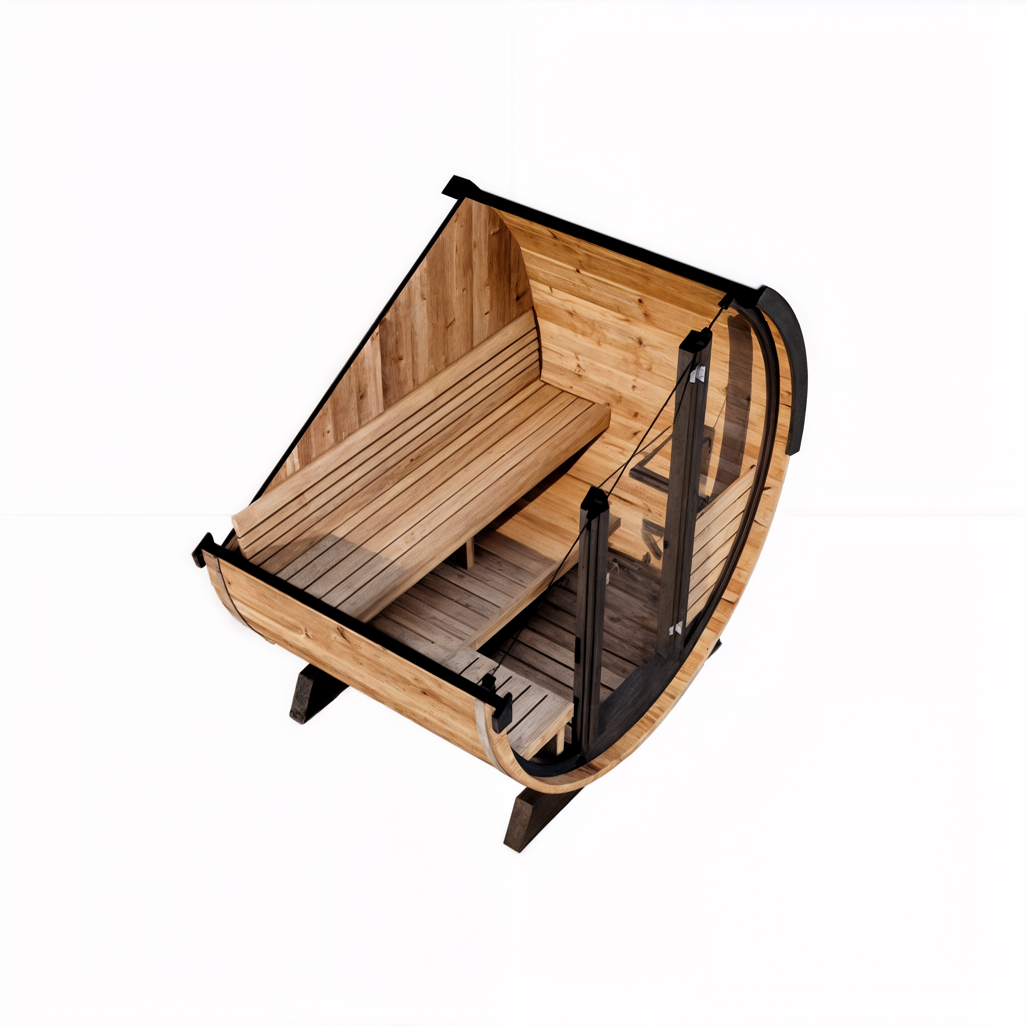 SaunaLife Model EE6G 4-Person Ergo Elegance Series Sauna Barrel