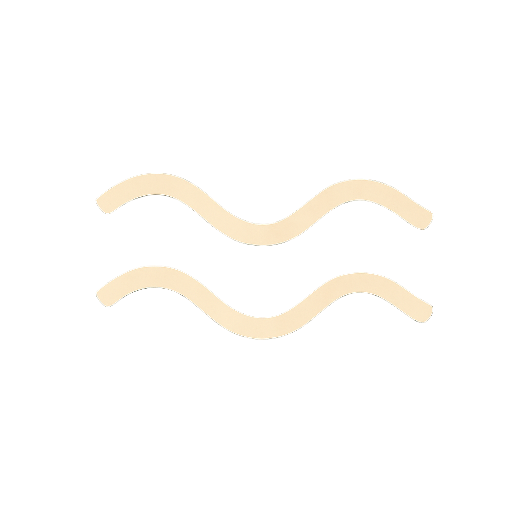 Two wavy lines on a green background