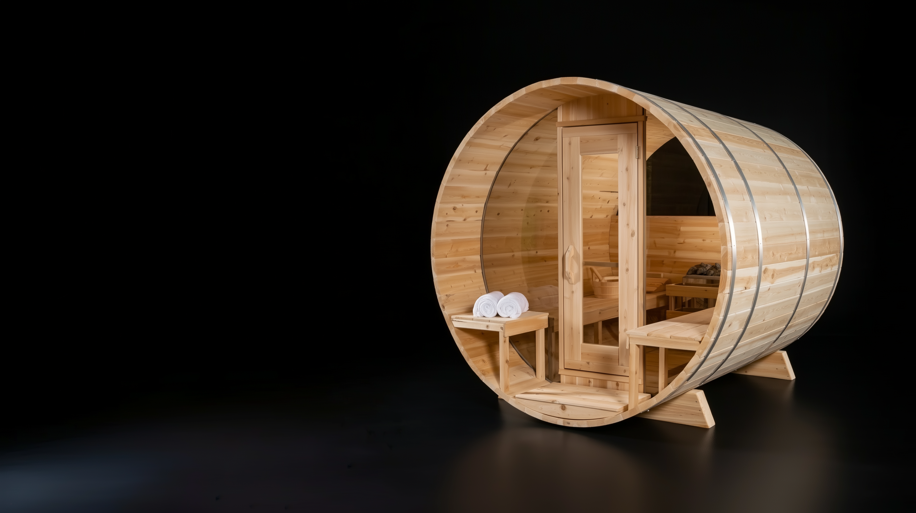 Premium outdoor sauna for home use with modern architectural design